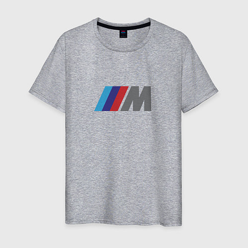 Мужская футболка BMW logo sport / Меланж – фото 1