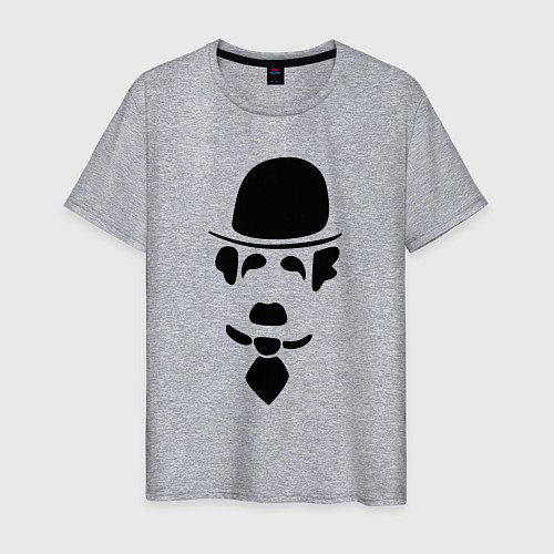 Мужская футболка Чаплин лого / Меланж – фото 1