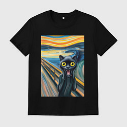 Мужская футболка Пантера кричит - мем нейросеть