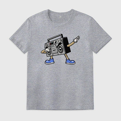 Мужская футболка Hip-hop boombox / Меланж – фото 1