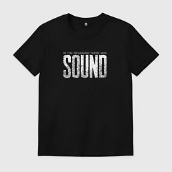 Мужская футболка In the beginning there was sound