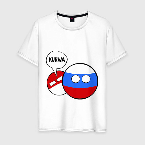 Мужская футболка Курва / Белый – фото 1