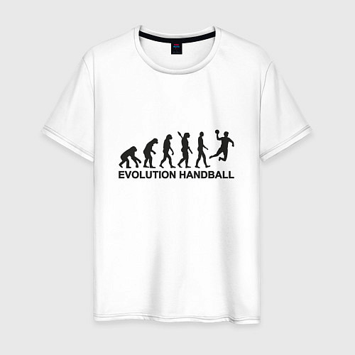 Мужская футболка Эволюция гандбола / Белый – фото 1