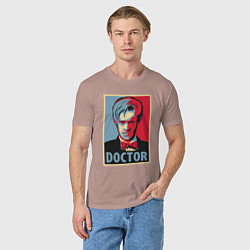 Футболка хлопковая мужская Doctor, цвет: пыльно-розовый — фото 2