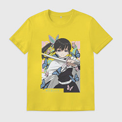 Мужская футболка Клинок рассекающий демонов Канао Цуюри квадрат