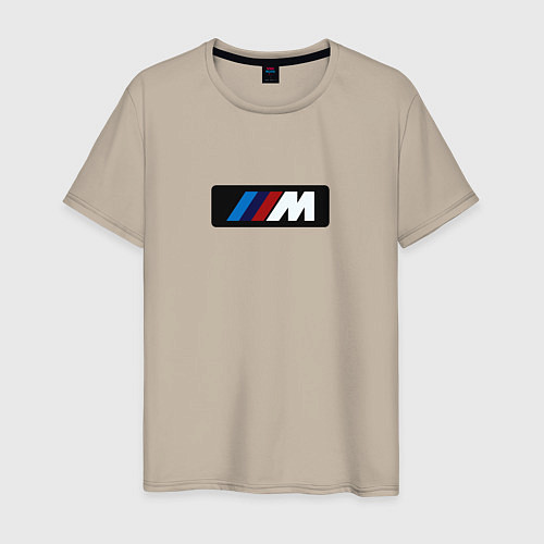 Мужская футболка BMW logo sport steel / Миндальный – фото 1