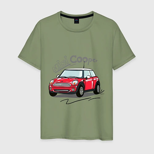 Мужская футболка Mini Cooper / Авокадо – фото 1