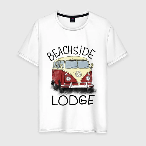Мужская футболка Beachside lodge / Белый – фото 1