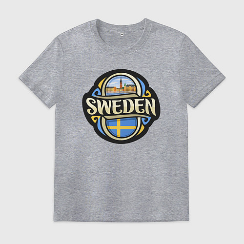Мужская футболка Моя Швеция / Меланж – фото 1