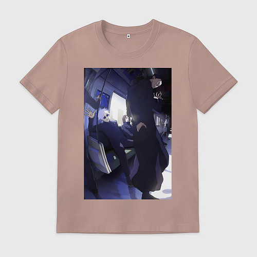 Мужская футболка Магическая битва Сатору Годзё Сугуру Гэто / Пыльно-розовый – фото 1