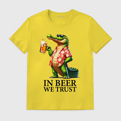 Мужская футболка Мы верим в пиво - девиз