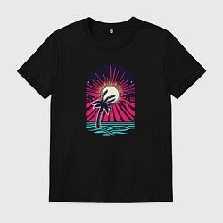 Мужская футболка Ретро пальма с рукой зомби