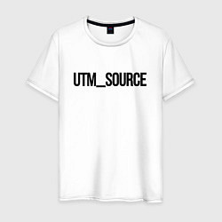 Футболка хлопковая мужская Utm source, цвет: белый