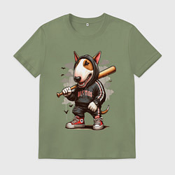 Мужская футболка Bully with a baseball bat - ai art fantasy