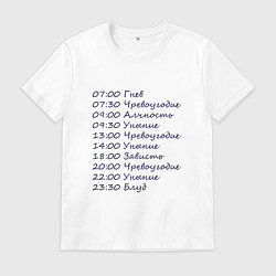 Футболка хлопковая мужская Расписание грехов, цвет: белый