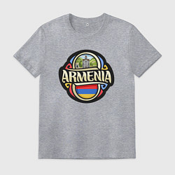 Футболка хлопковая мужская Моя Армения, цвет: меланж