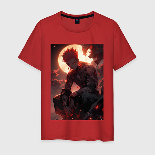 Мужская футболка Магическая битва Сукуна Рёмэн / Красный – фото 1