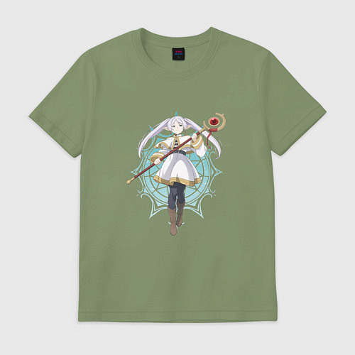 Мужская футболка Маг Фрирен с посохом / Авокадо – фото 1