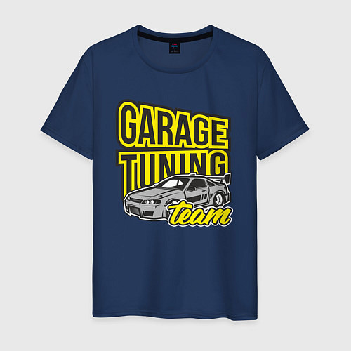 Мужская футболка Garage tuning team / Тёмно-синий – фото 1