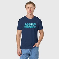 Футболка хлопковая мужская Холодная Арктика, цвет: тёмно-синий — фото 2