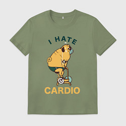 Мужская футболка Мопс ненавидит кардио
