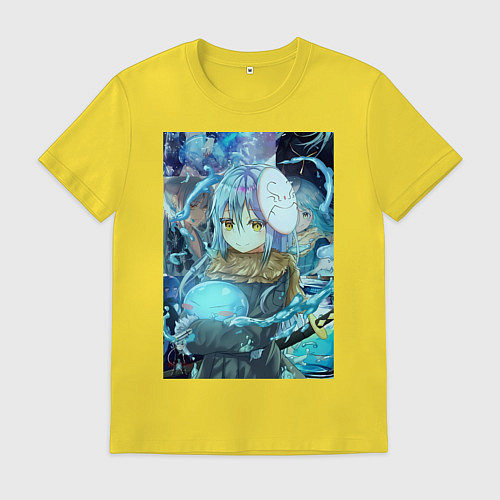 Мужская футболка О моём перерождении в слизь Римуру Темпест коллаж / Желтый – фото 1