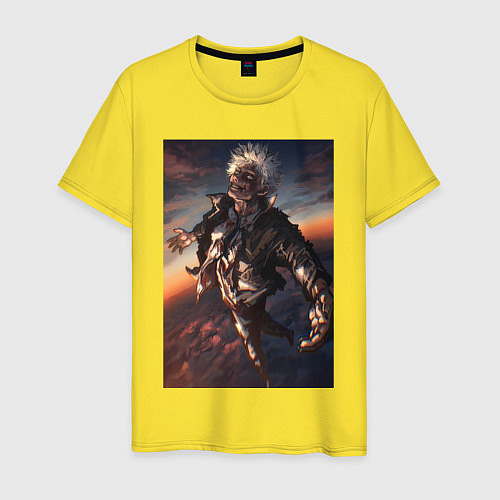 Мужская футболка Магическая битва Сатору Годзё сильнейший / Желтый – фото 1