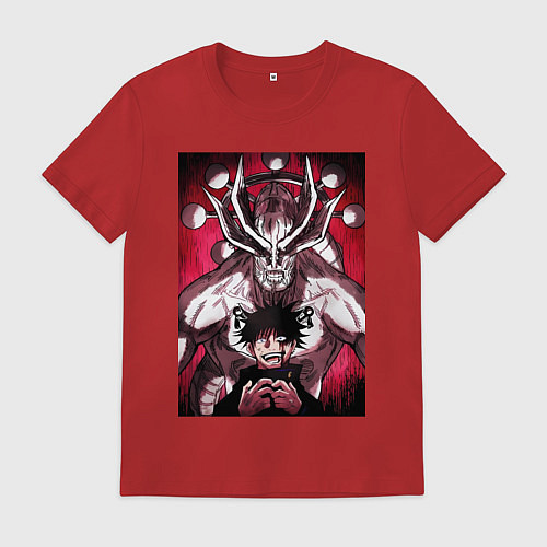 Мужская футболка Магическая битва Мэгуми Фусигуро призыв / Красный – фото 1