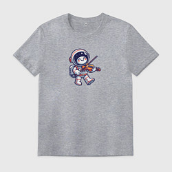 Мужская футболка Космонавт играет на скрипке