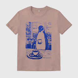 Мужская футболка Кофе для пингвина