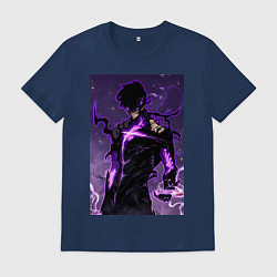 Мужская футболка Поднятие уровня в одиночку Джину Сон теневая броня