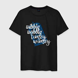 Футболка хлопковая мужская Timey tardis, цвет: черный