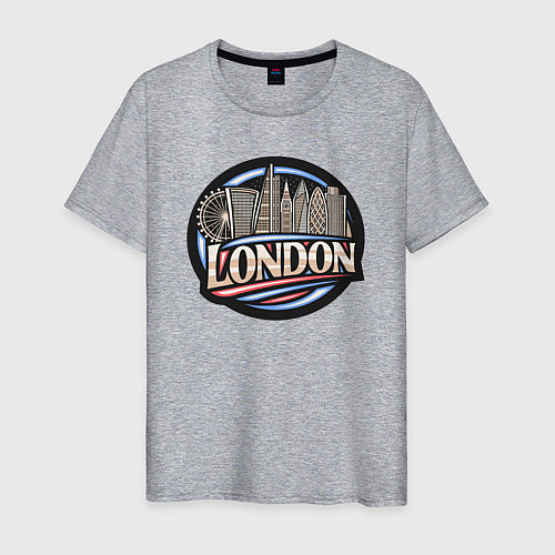 Мужская футболка City London / Меланж – фото 1