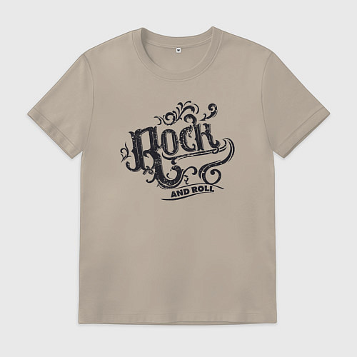 Мужская футболка Стиль рок-н-ролл / Миндальный – фото 1