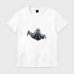 Футболка хлопковая мужская Привидение Икс, цвет: белый