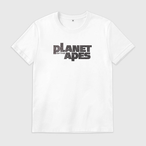 Мужская футболка Planet of the apes logo / Белый – фото 1