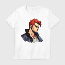 Футболка хлопковая мужская Красный герой, цвет: белый