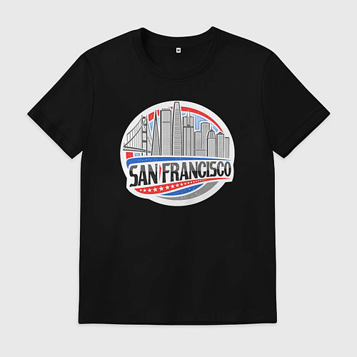 Мужская футболка Сан-Франциско / Черный – фото 1