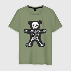 Футболка хлопковая мужская Skeletor bear, цвет: авокадо