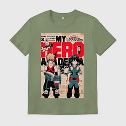 Мужская футболка Моя геройская академия Кацуки Бакуго коллаж Идзуку