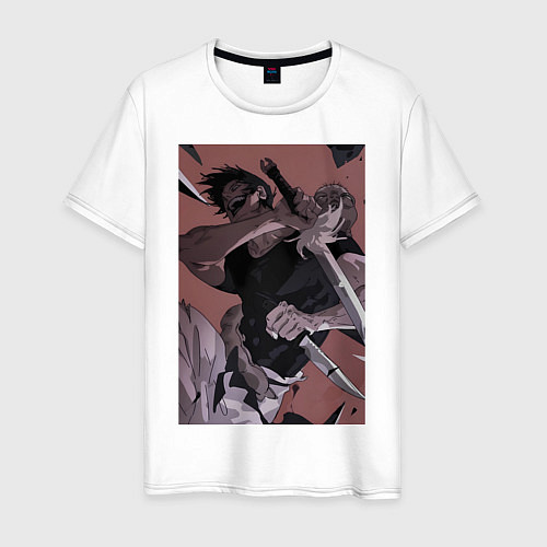 Мужская футболка Магическая битва Тодзи Фусигуро с ножами / Белый – фото 1