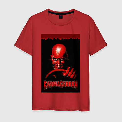 Мужская футболка Carmageddon driver retro / Красный – фото 1