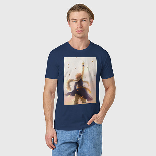 Мужская футболка Хвост Феи Нацу Драгнил / Тёмно-синий – фото 3