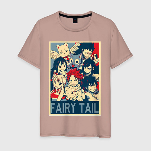 Мужская футболка Хвост Феи Эрза Скарлет Нацу Драгнил / Пыльно-розовый – фото 1