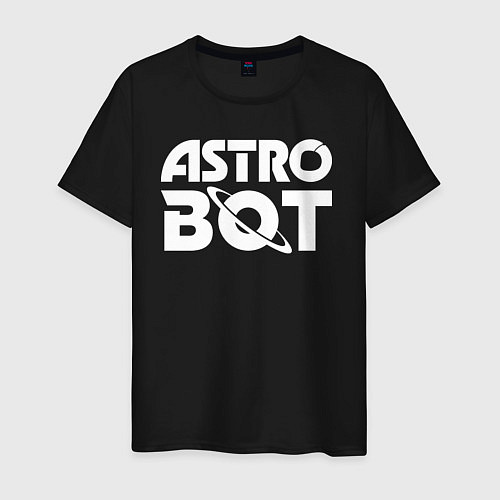 Мужская футболка Astro bot logo / Черный – фото 1