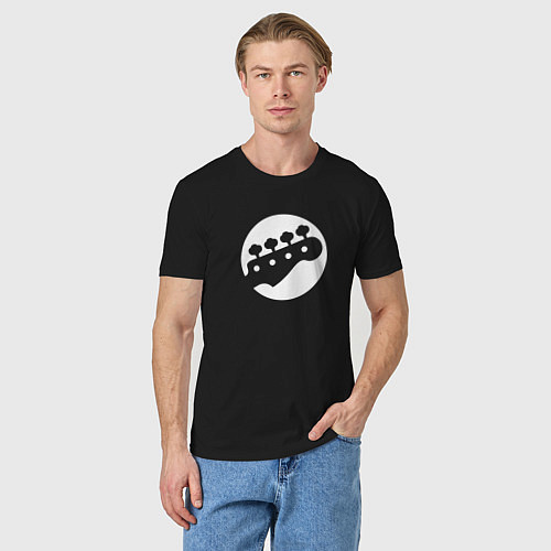 Мужская футболка Голова бас-гитары / Черный – фото 3
