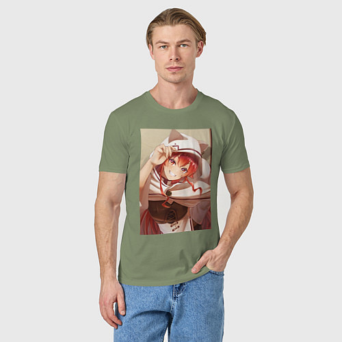 Мужская футболка Реинкарнация безработного Эрис Бореас Грейрат кошк / Авокадо – фото 3