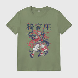 Мужская футболка Клинок рассекающий демонов Акадза demon slayer