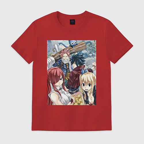 Мужская футболка Хвост Феи Эрза Скарлет Грей Фуллбастер / Красный – фото 1