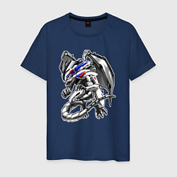 Футболка хлопковая мужская BMW S100RR Drago, цвет: тёмно-синий